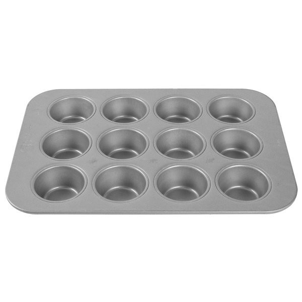 RK Bakeware中国12コンパートメントは1.5mmのマフィンの耐熱の深皿に艶をかけたアルミニウムで処理された鋼鉄2をフルーティングを施した