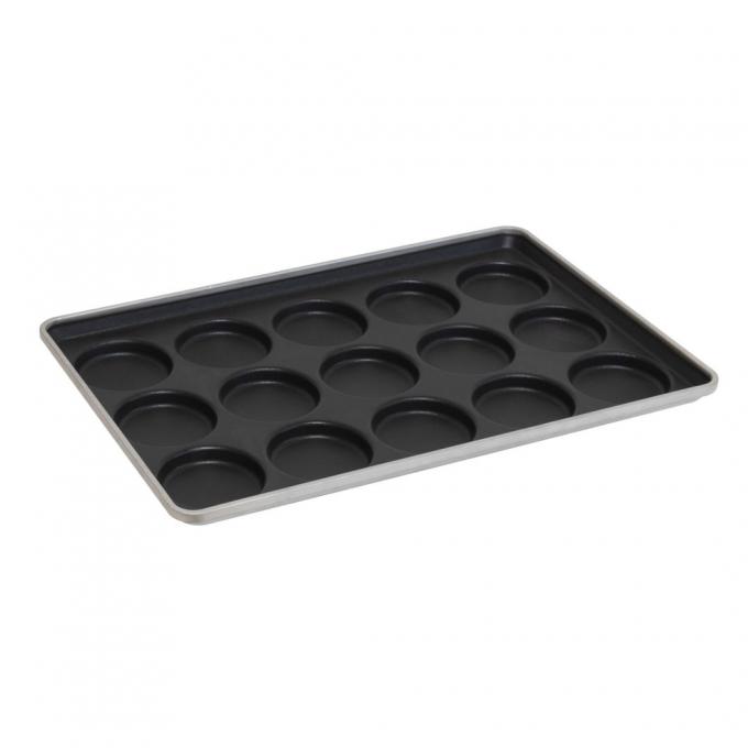 Rk Bakeware中国41005は5.09 Ozアルミニウムで処理された鋼鉄12型を艶をかけた。個々のハンバーガー パン/マフィンの上/クッキー鍋