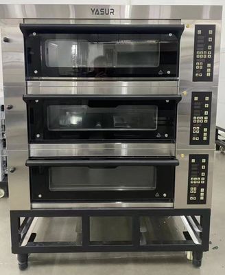 40x60パンのためのアジア パン屋のデッキのオーブン9の皿3のデッキのガス オーブン